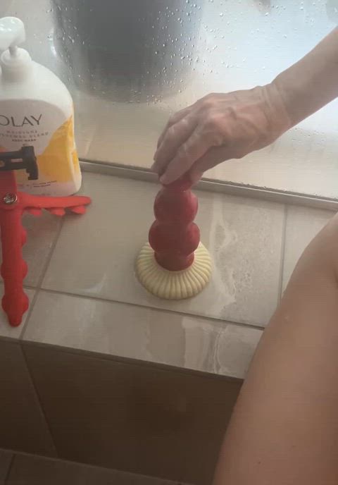 Getting my new dildo ready for a maiden voyage