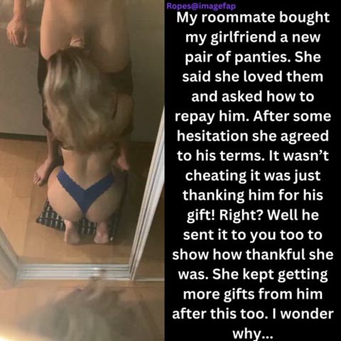 Ass Blowjob Boyfriend Caption Cheat Cheating Cuckold Girlfriend Roommate Porn GIF