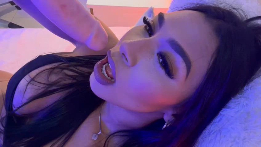 69 ahegao kinky kiss nipples oral pussy lips sex toy sucking throat gif