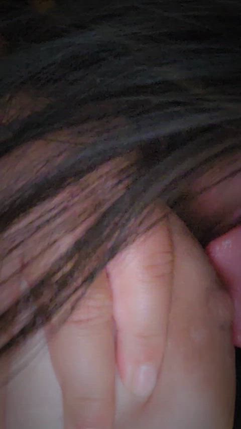 amateur big tits boobs brunette cute huge tits sucking sucking tits gif