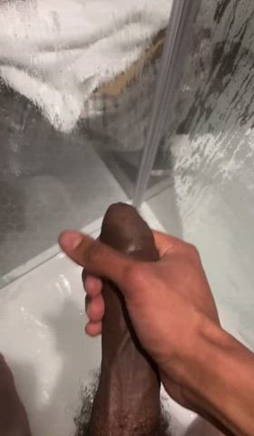 bbc big dick cumshot handjob pov solo gif