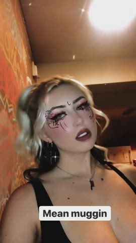 blonde tattoo tits gif