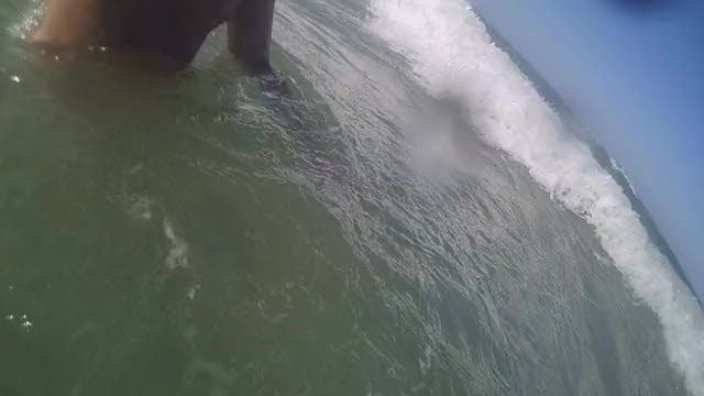 Naughty waves trying to expose me all naked. Would you like me to lost my speedo