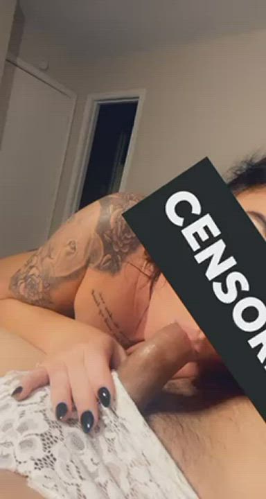 Love it when he lets me suck while he’s wearing my panties!
