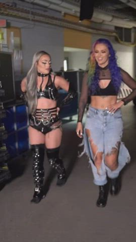 abs blonde cute fitness pawg wrestling gif