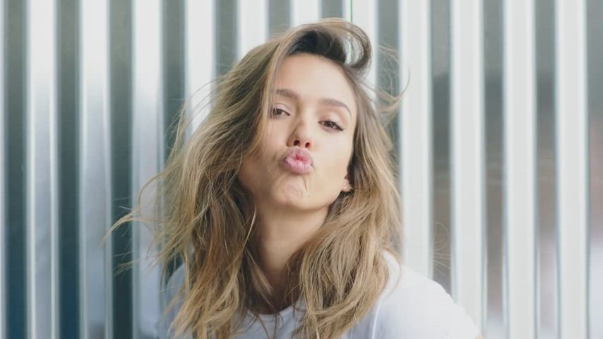 Celebrity Jessica Alba Licking PMV Tease Tongue Fetish gif