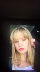 My cumtribute for Louison a beautiful French blond girl