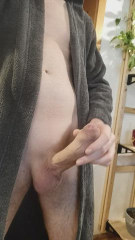 cock jerk off uncut gif