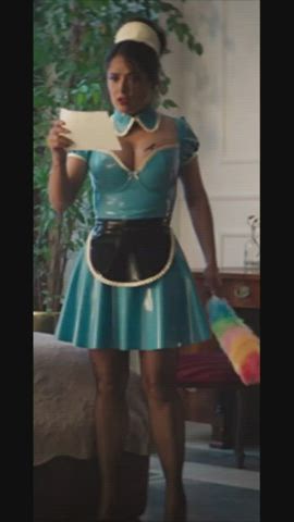 Dress Latex Maid Salma Hayek gif