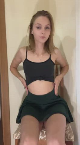 I decided to quickly show you my tiny tits before going to college
