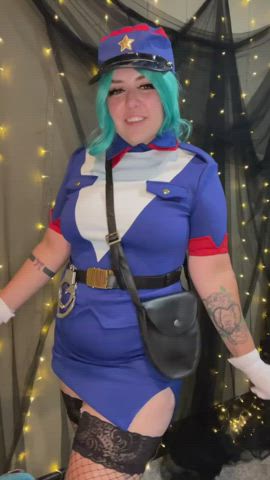 Boobs Chubby Cosplay Nude Tease Thick Tits gif