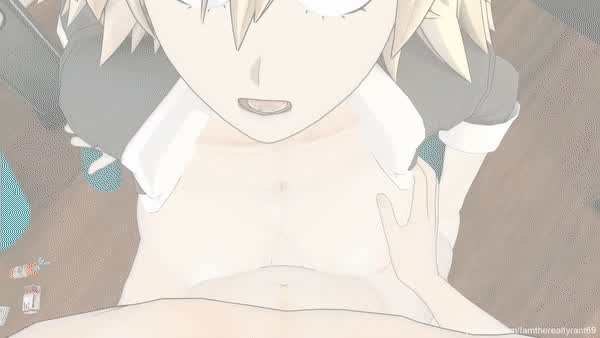 Massive release on her Breasts
