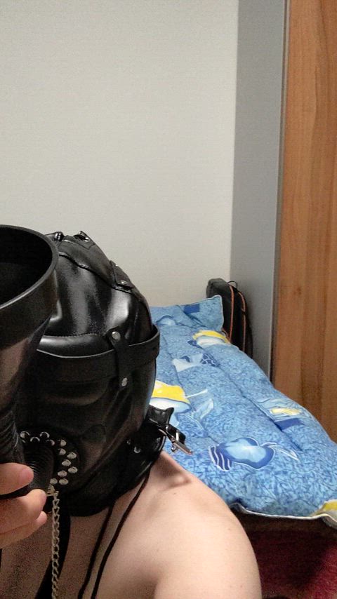 amateur crossdressing mask toilet gif