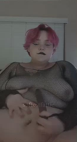 bbw blowjob dildo ssbbw spit gif