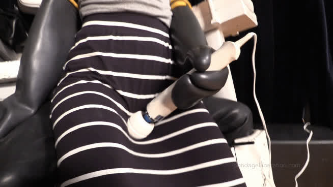 dominatrix femdom fetish hitachi rubber submissive gif