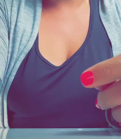 Massaging my tits after a long day (38 milf)