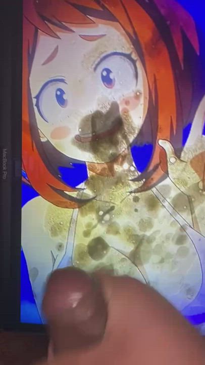 7th cumshot on Ochako Uraraka