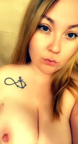 big nipples big tits boobs licking tits gif