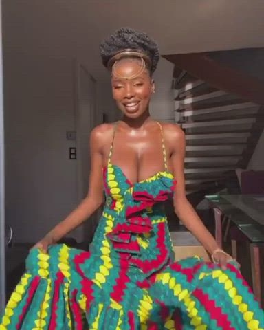 My nigerian mother vibing and enjoying herself