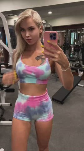 fitness gym latina modernsexyfitness nsfw natural tits onlyfans tiktok gif