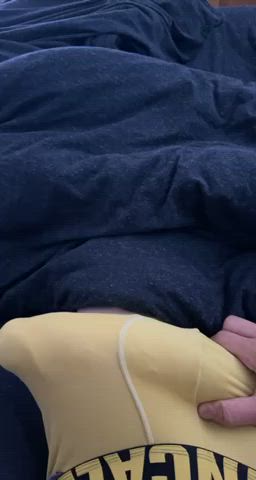 Big morning wood bulge