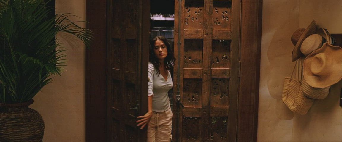bouncing tits celebrity hd salma hayek gif