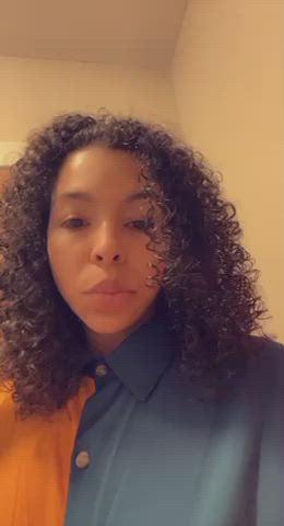 Clothed Cute Ebony Latina MILF Pretty Wife gif