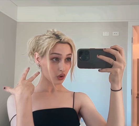 amateur blonde college cute homemade onlyfans solo tease trans gif