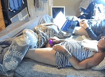 Masturbating Mutual Masturbation Vibrator gif