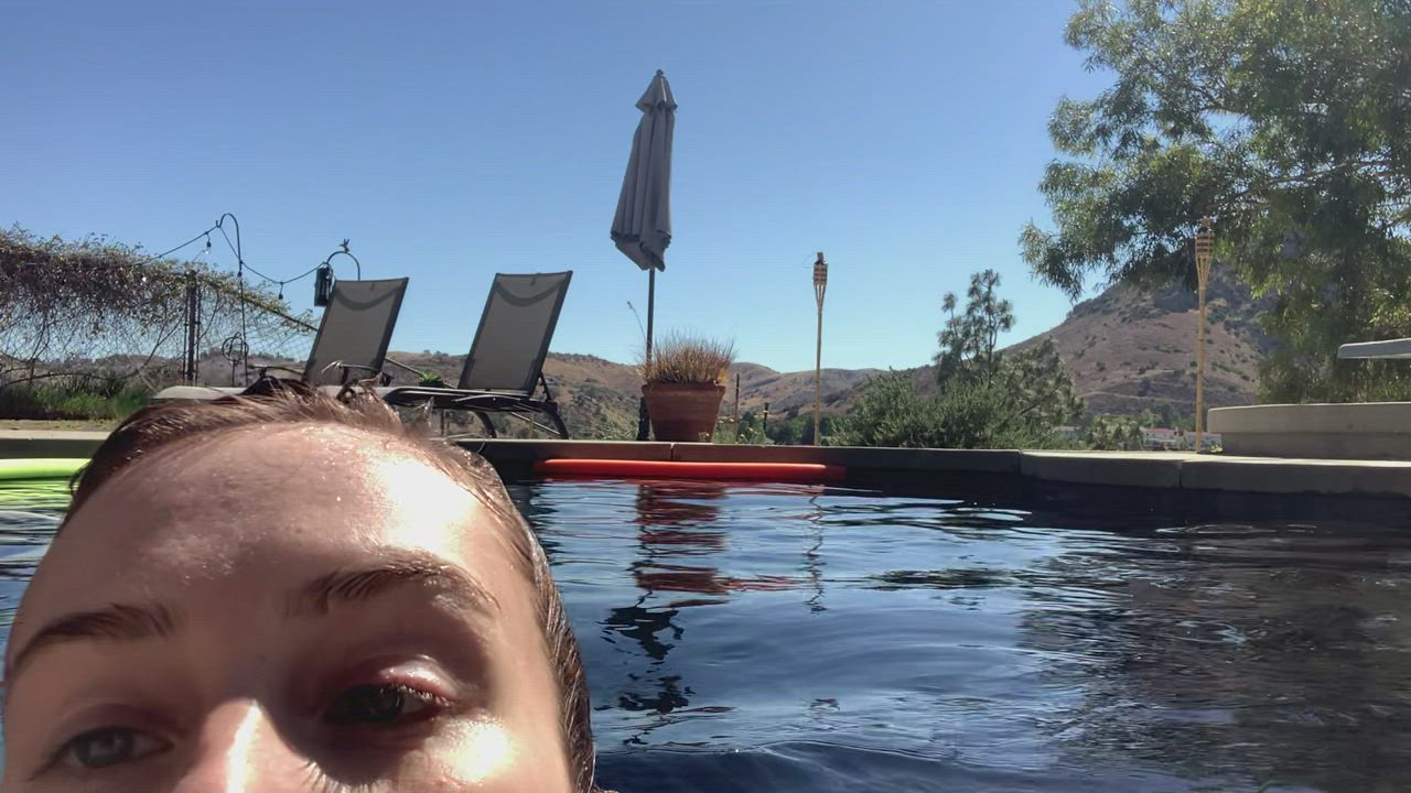 Naked Pool Tease gif