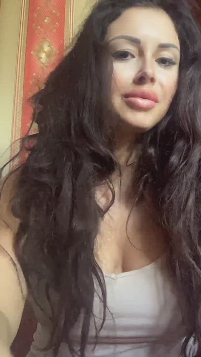 Licking Lips Lipstick Fetish gif