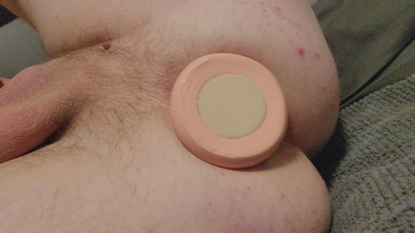 butt plug gape male masturbation gif