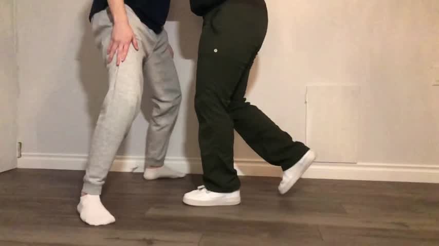 Teen in Air Force 1s Bust my balls