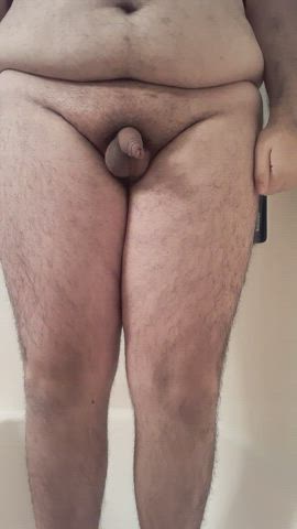 chubby fetish foreskin girl dick pee peeing piss pissing trans gif