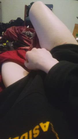 Cute Femboy Solo gif