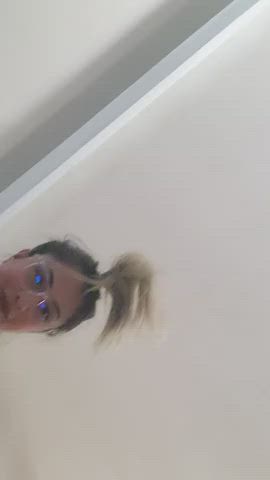 Big Tits Flashing Glasses Latina gif