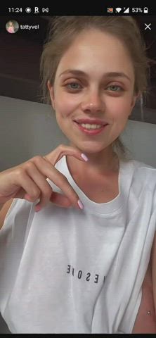 blonde nipple nipslip pierced gif