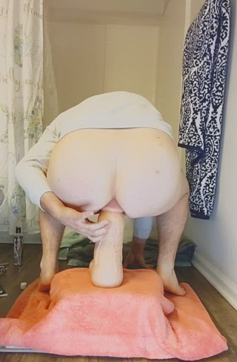 Dildo Gaping Gay Riding gif