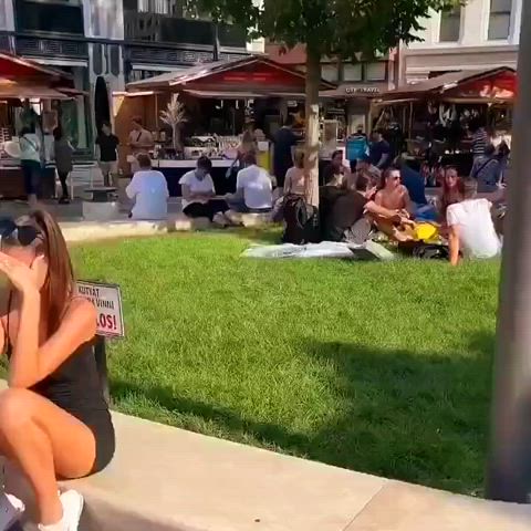 clit flashing shaved being-ignored exposed-in-public shaved-pussies solo-public upskirt-tease