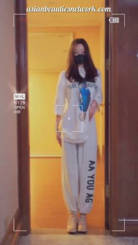 19 years old babe busty cute japanese korean teen tits gif
