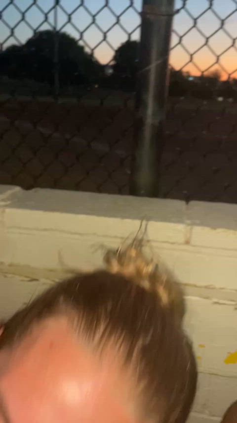 She drained my balls at the baseball park in the dugout 