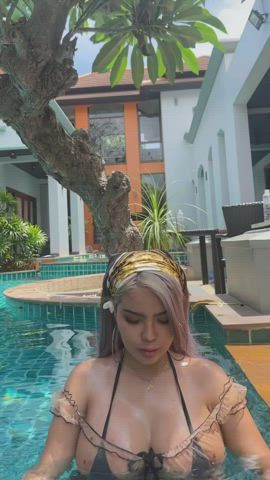 asian big tits cute model thai gif
