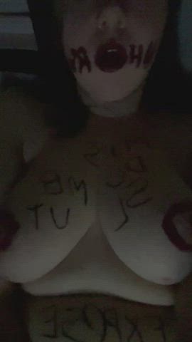 big ass big tits edging exposed masturbating submissive gif