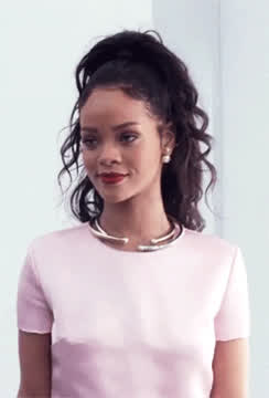 celebrity rihanna smile gif