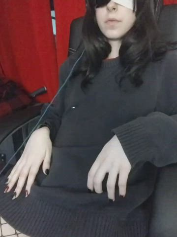 Black sweater and fishnets