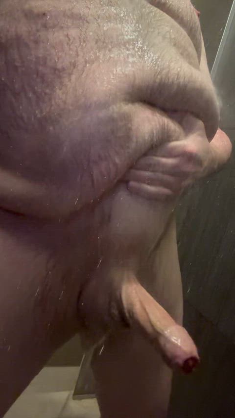 bwc bear big dick big dicks foreskin hairy shower uncircumcised uncut belly gay-slut