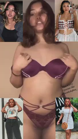 asian big ass curvy small tits solo striptease tease gif
