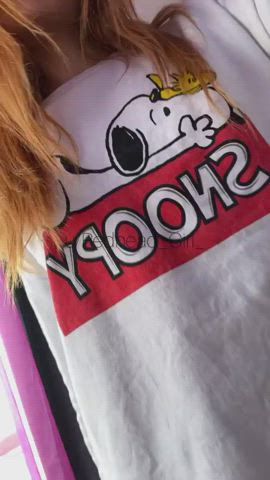 Blonde T-Shirt Small Tits Nude Naked Nipples White Girl Solo Pussy gif