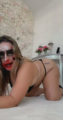 ass halloween homemade hotwife milf mature mom twerking gif