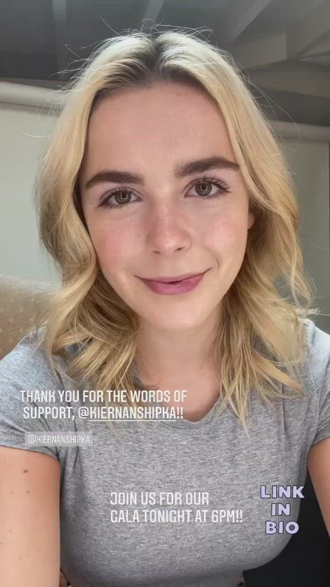 blonde celebrity kiernan shipka gif